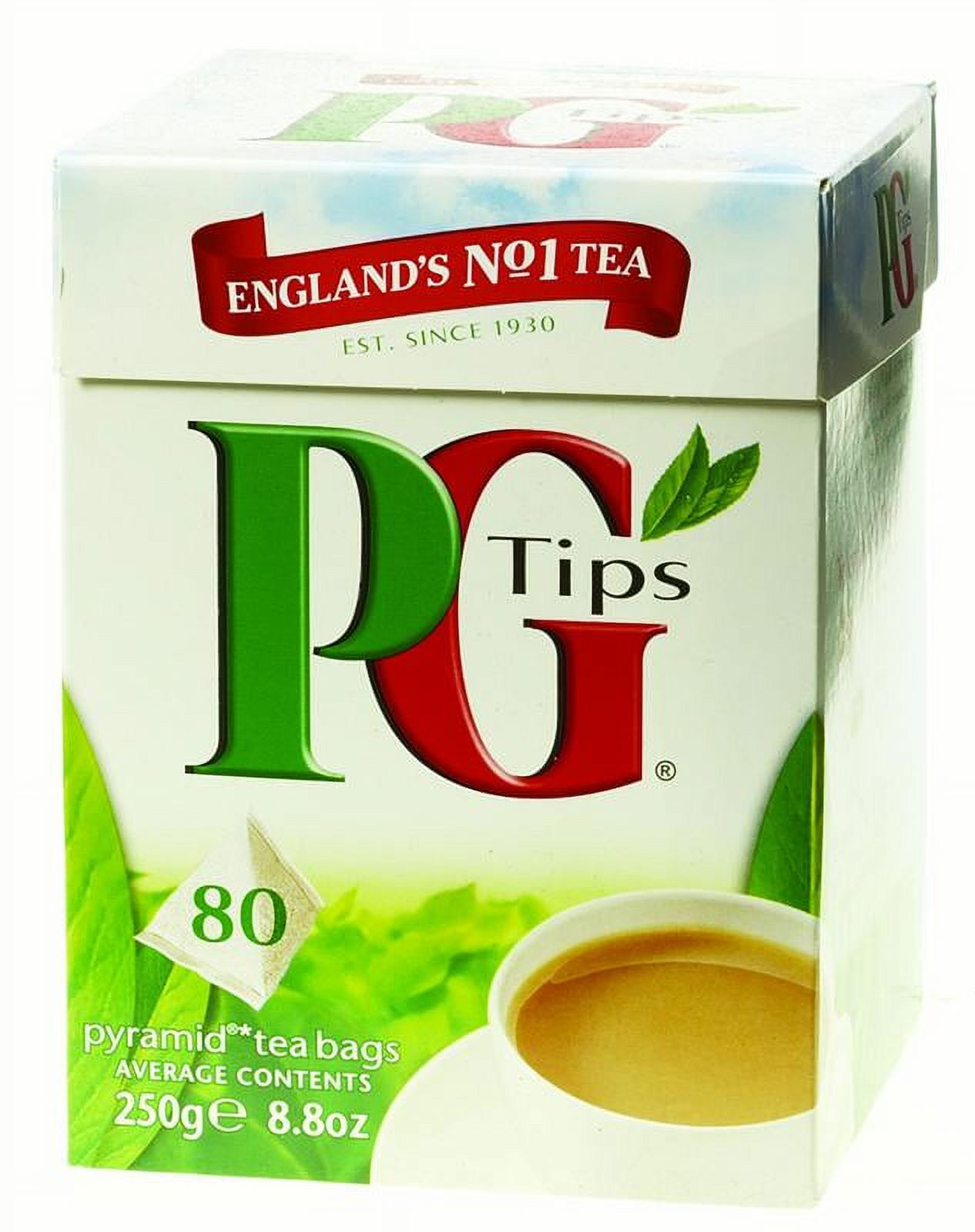 P G Tips Pyramid Teabags, 80ct, 8.18oz (232g) - image 1 of 2