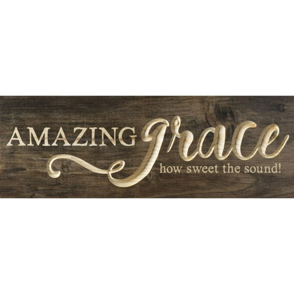 P. Graham Dunn Amazing Grace Distressed Pallet Sign, 15.75 x 5.5 inch