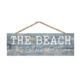thumbnail image 1 of P. Graham Dunn Beach Solves Everything Nautical Blue 10 x 4 Pine Wood Hanging Décor String Sign, 1 of 5