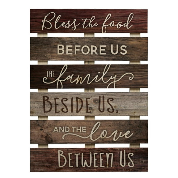 P. Graham Dunn Bless Food Pallet Art, 17 x 23.5 inches