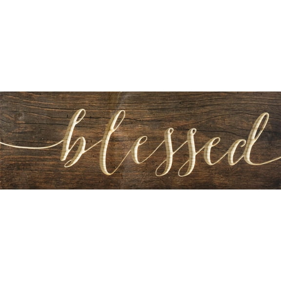 P. Graham Dunn Blessed Distressed Pallet Sign, 15.75 x 5.5 inches