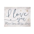 thumbnail image 1 of P. Graham Dunn I Love You More Than All The Stars Whitewash 5 x 3.5 Solid Wood Barnhouse Block Sign, 1 of 1
