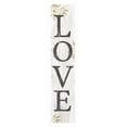 thumbnail image 1 of P. Graham Dunn Love Greenery Whitewash 7.25 x 1.5 Inch Wood Vertical Tabletop Block Sign, 1 of 6