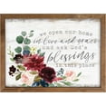 thumbnail image 1 of P. Graham Dunn Open Home in Love Grace God's Blessings Floral 16 x 12 Inch Pine Wood Framed Wall Art Plaque, 1 of 5