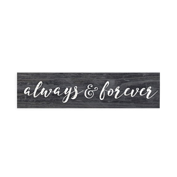 P. Graham Dunn Always & Forever Script Design Distressed 6 x 1.5 Mini Pine Wood Tabletop Sign Plaque