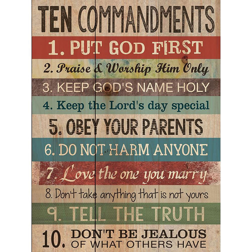 Religious Art Decorations: Ten Commandments For Today Wall Plaque ...