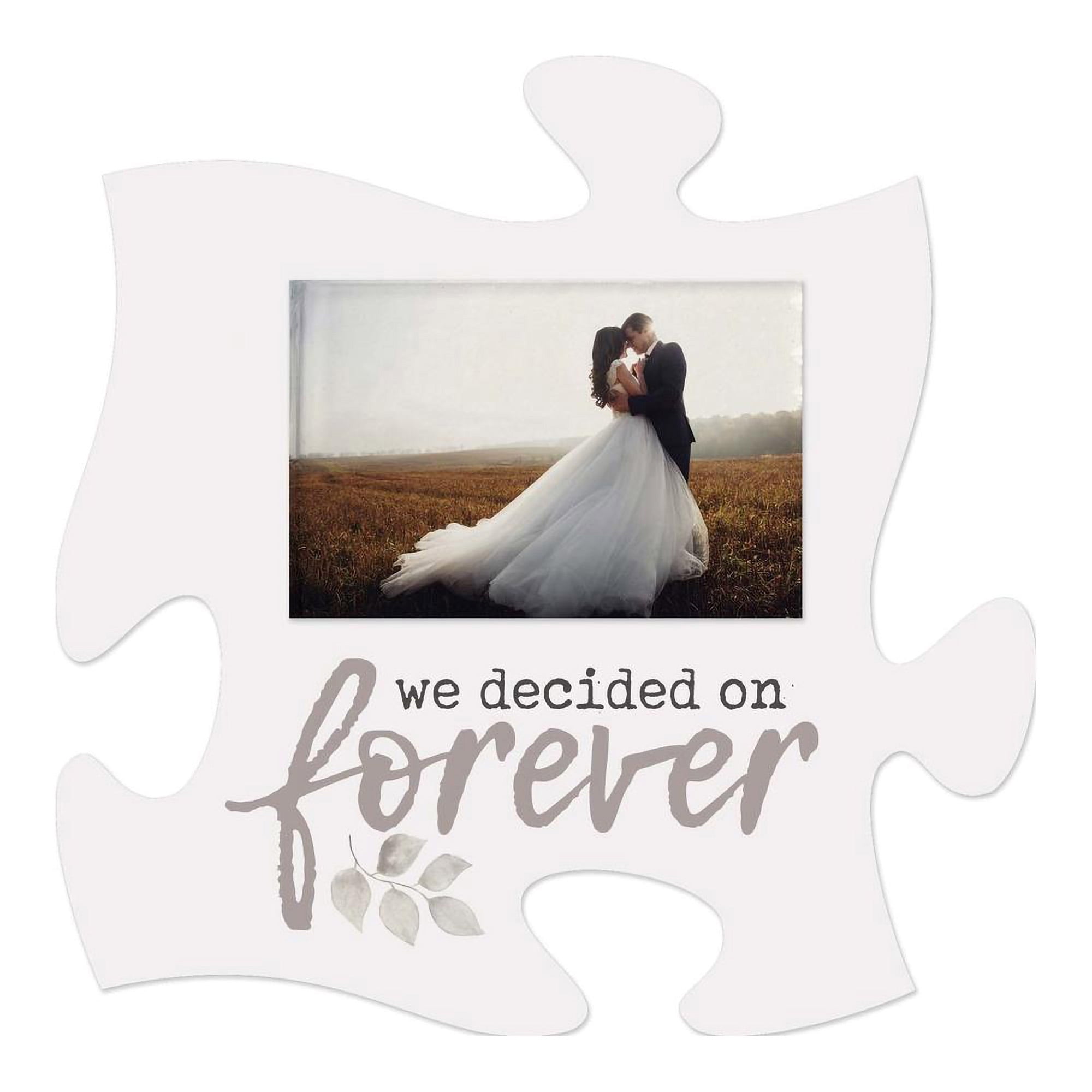 P. Graham Dunn We Decided On Forever White 6 x 6 Wood Mini Puzzle Piece