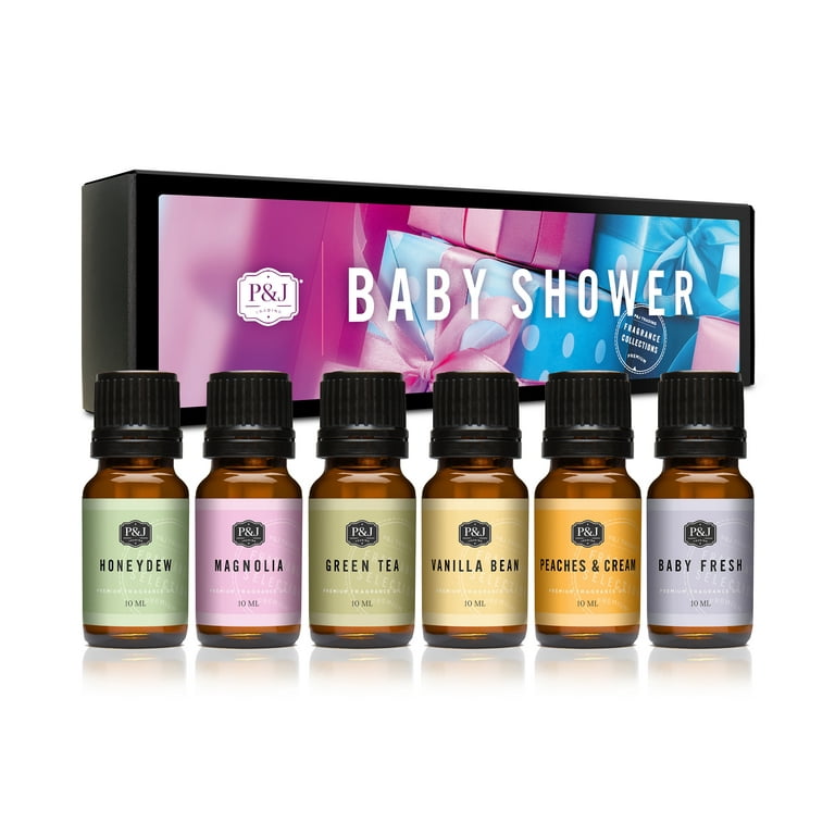 P&J Baby Shower Set of 6 Premium Fragrance Oil for Candle Making
