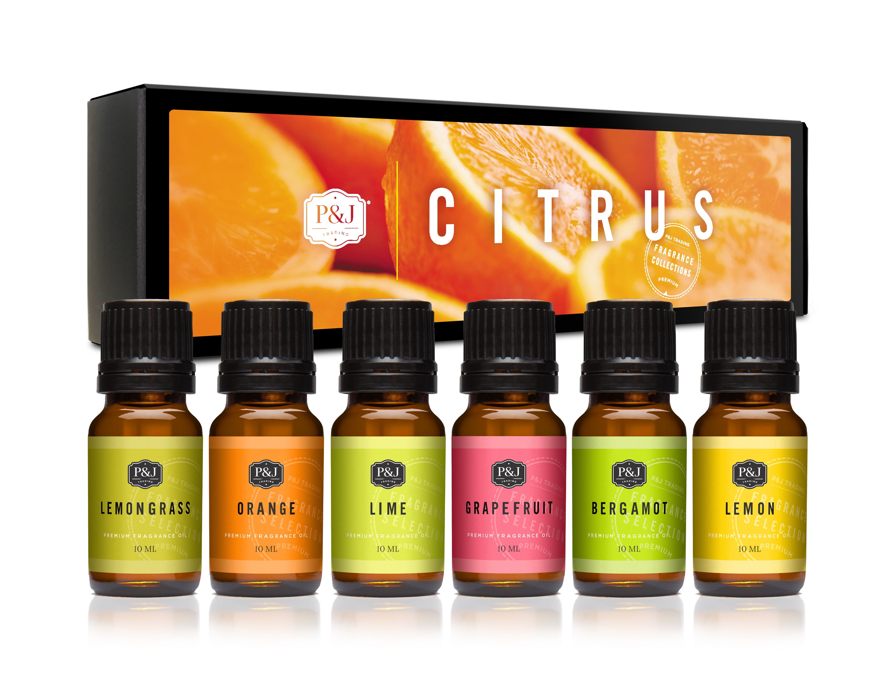 Citrus Scented Aromatherapy Oil Set with Lemon and Lime