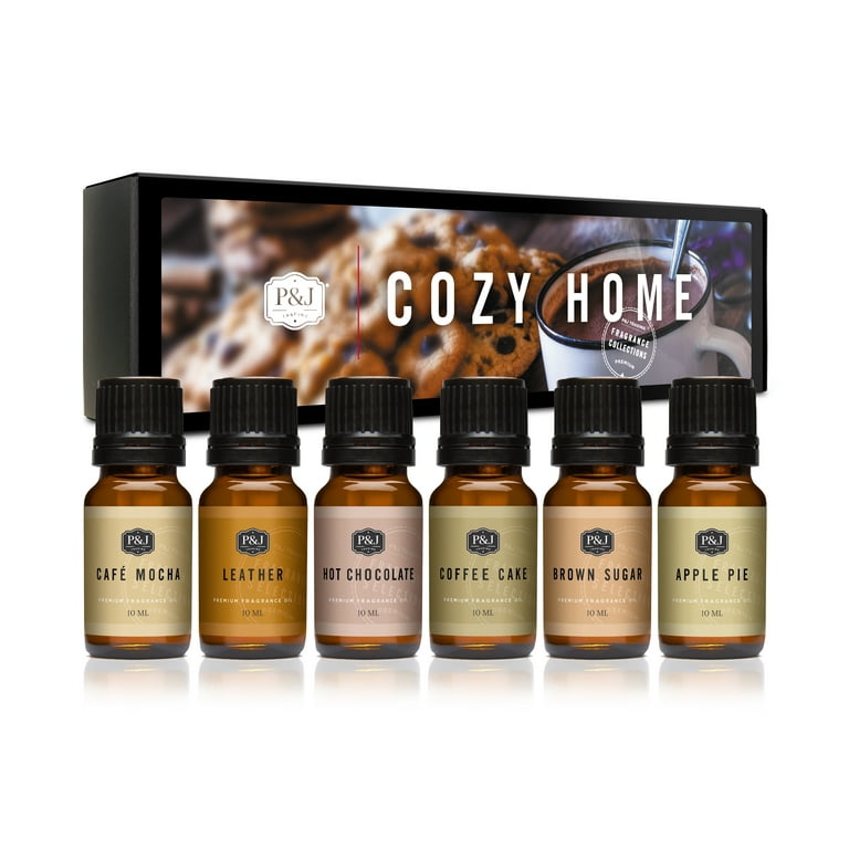 P&J Fragrance Oil | Cozy Home Set of 6 - Scented Oil for Soap Making,  Diffusers, Candle Making, Lotions, Haircare, Slime, and Home Fragrance
