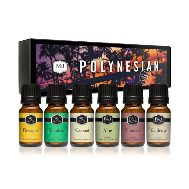 P&J Fragrance Oil Polynesian Set of 6 Scented Oil for Soap Making