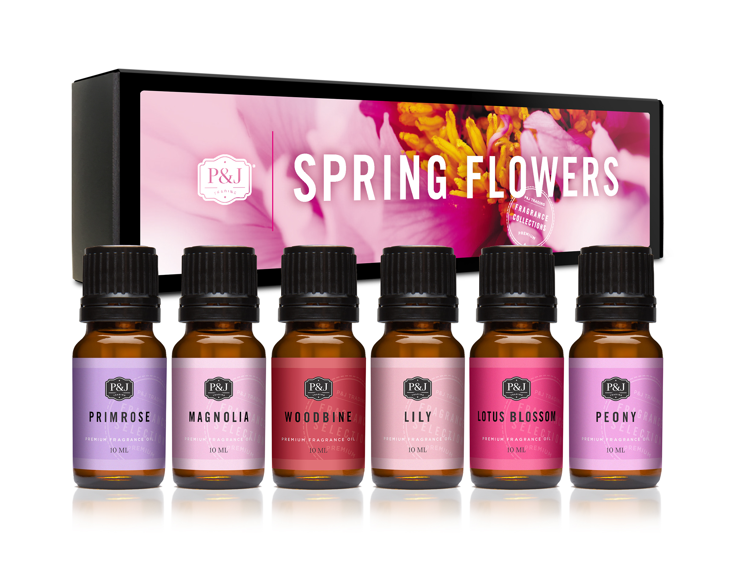 P&J Fragrance Oil | Spring Flowers Set of 6 - Scented Oil for Soap Making,  Diffusers, Candle Making, Lotions, Haircare, Slime, and Home Fragrance