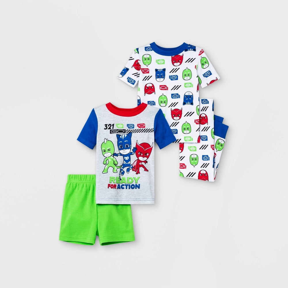 PJ MASKS P J Masks Toddler Boys' 4 Piece Pajama Set 2T