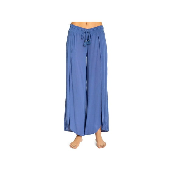 P.J. SALVAGE Intimates Navy Gauze Split Wide Leg Sleep Pants S