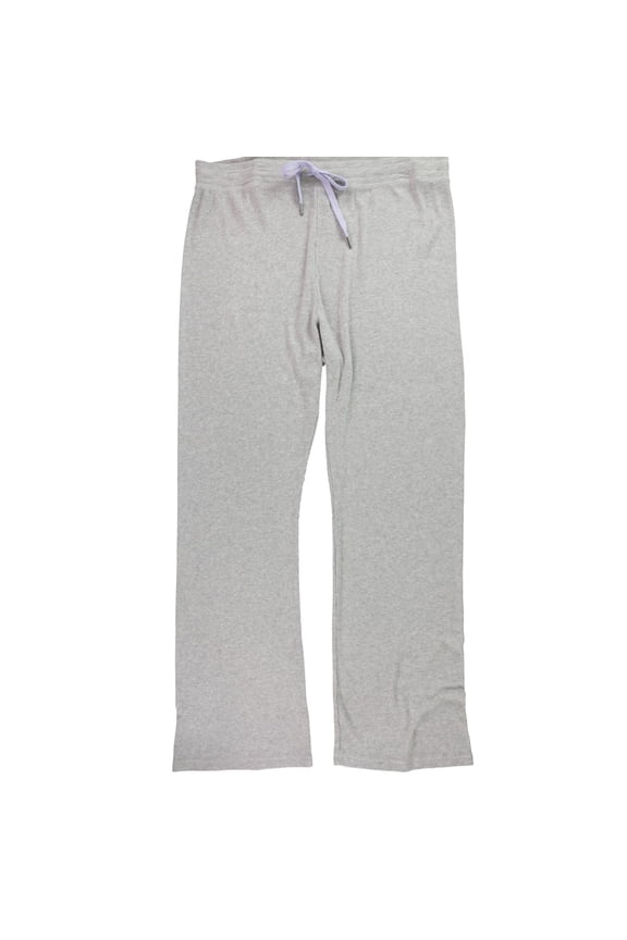 P.J. Salvage Womens 2-Tone Pajama Jogger Pants, Grey, Plus Size, 2X