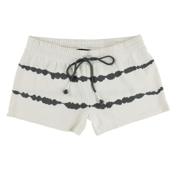 P.J. Salvage Womens 2-Tone Tye-Dye Pajama Shorts, Off-White, Small
