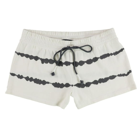 P.J. Salvage Womens 2-Tone Tye-Dye Pajama Shorts, Off-White, Small
