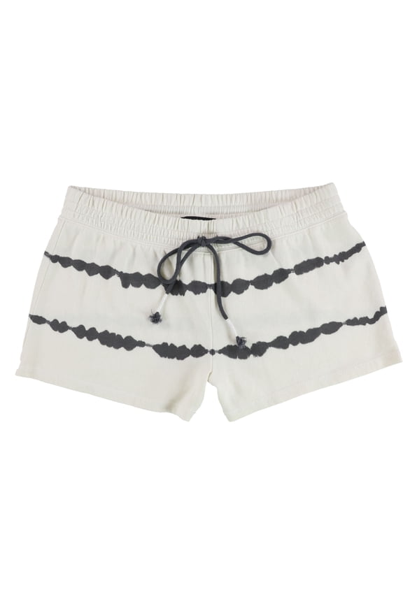 P.J. Salvage Womens 2-Tone Tye-Dye Pajama Shorts, Off-White, Small