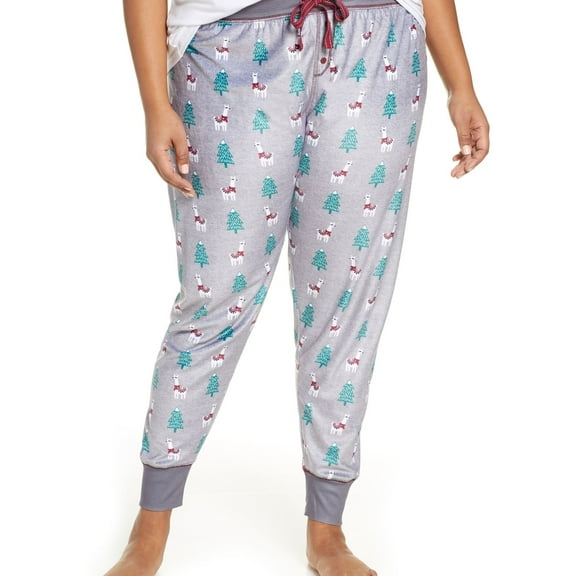 P.J. Salvage Womens Alpaca Winter Pajama Lounge Pants, Grey, Plus Size, 1X