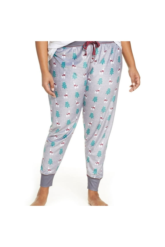 P.J. Salvage Womens Alpaca Winter Pajama Lounge Pants, Grey, Plus Size, 1X