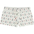 thumbnail image 1 of P.J. Salvage Womens Anchors And Hearts Pajama Shorts, Off-White, Medium, 1 of 2