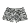 thumbnail image 1 of P.J. Salvage Womens Animal Print Pajama Shorts, Grey, Small, 1 of 2