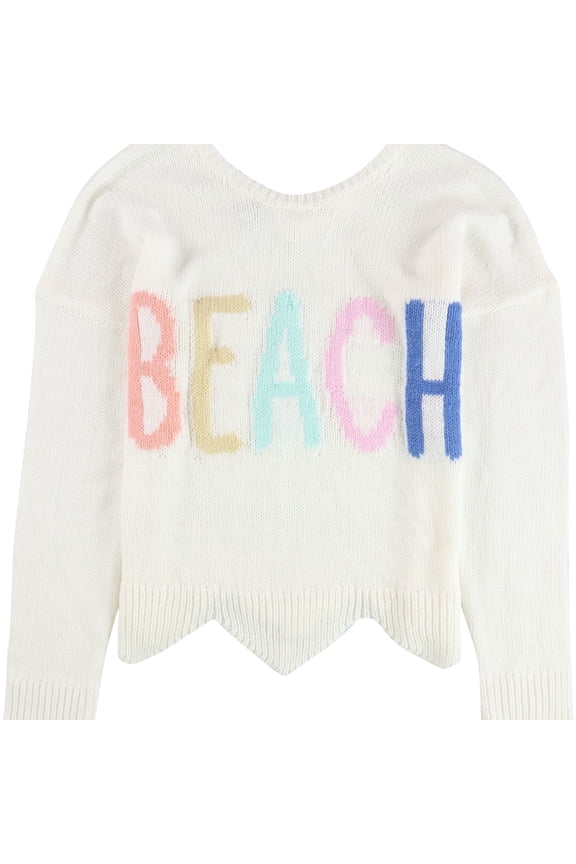 P.J. Salvage Womens BEACH Pajama Sweater, Off-White, Small