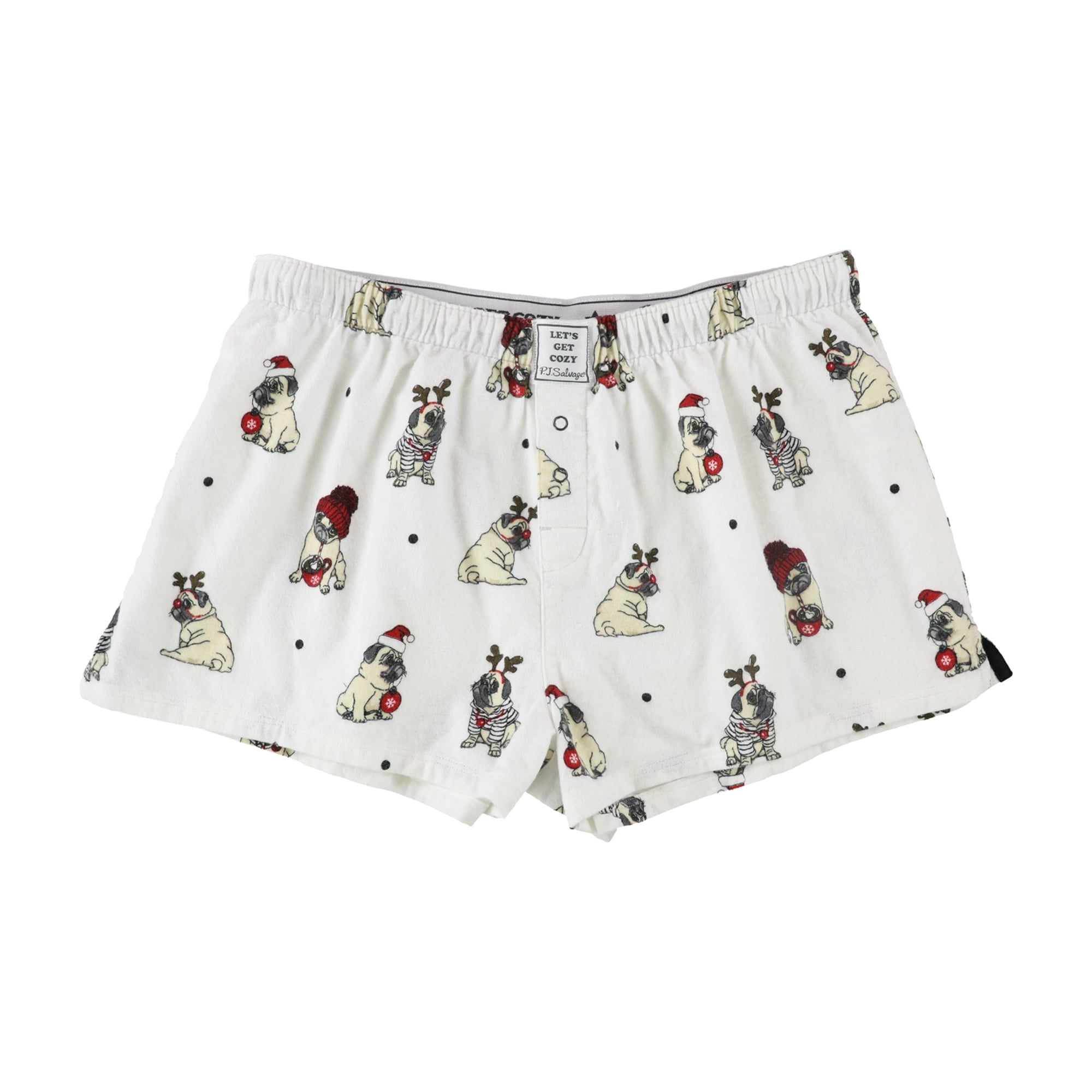 Salvage Womens Ba Hum Pug Pajama Shorts, Multicoloured, Small