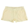 thumbnail image 1 of P.J. Salvage Womens Beach Vibe Classics Pajama Shorts, Yellow, Small, 1 of 2