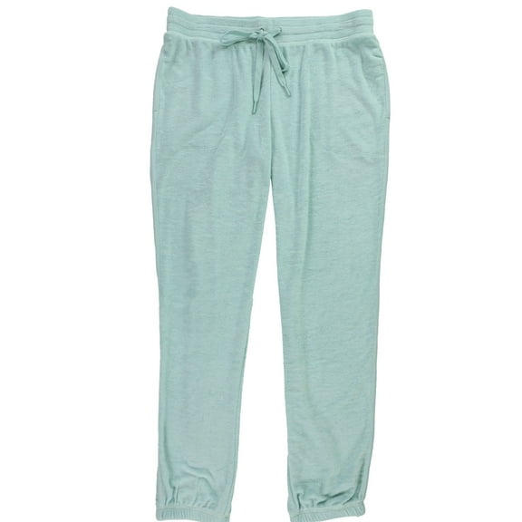 P.J. Salvage Womens Beach Vibe Classsics Pajama Jogger Pants, Green, Medium