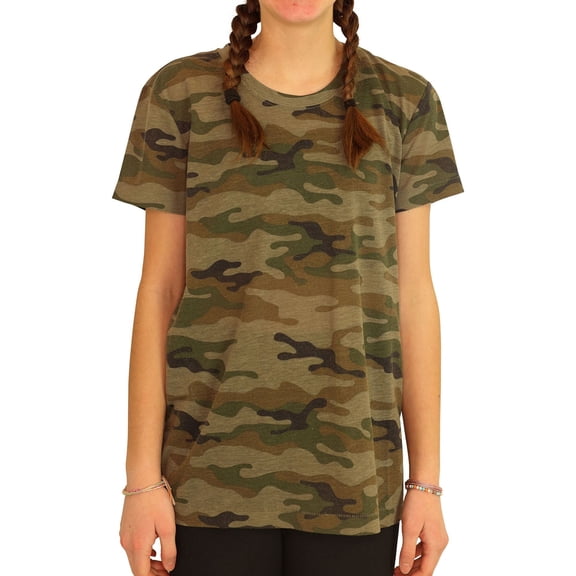 P.J. Salvage Womens Camo Pajama Sleep T-shirt, Green, Small