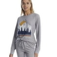 thumbnail image 1 of P.J. Salvage Womens Campfires + Cocktails Pajama Sweater, Grey, Small, 1 of 2