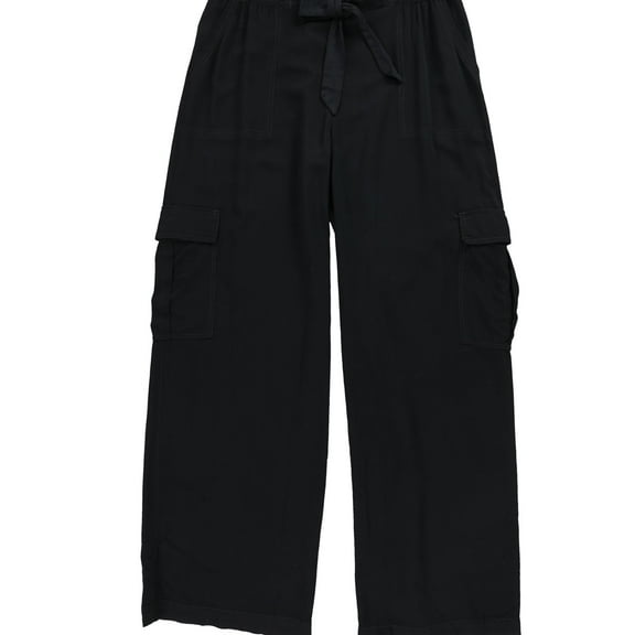 P.J. Salvage Womens Cargo Pajama Lounge Pants, Black, Small