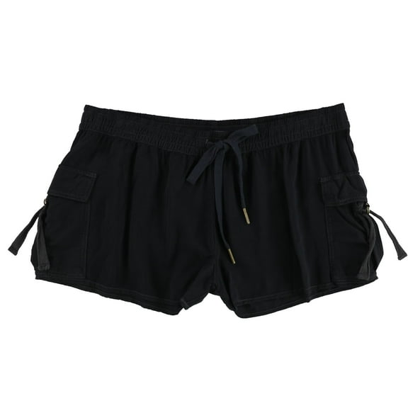 P.J. Salvage Womens Cargo Pajama Shorts, Black, Medium
