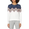 thumbnail image 1 of P.J. Salvage Womens Chevron Knit Pajama Sweater, White, Small, 1 of 1