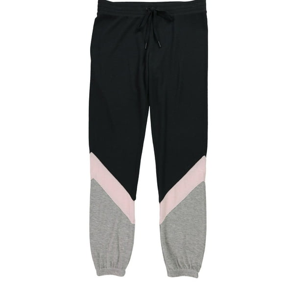 P.J. Salvage Womens Chevron Stripes Pajama Jogger Pants, Black, Medium