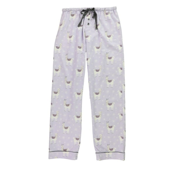 P.J. Salvage Womens Christmas Llama Pajama Lounge Pants, Purple, Small