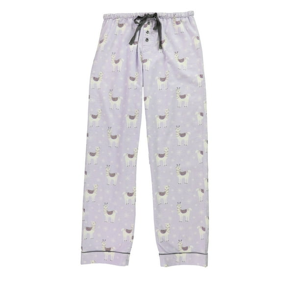 P.J. Salvage Womens Christmas Llama Pajama Lounge Pants, Purple, Small