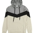thumbnail image 1 of P.J. Salvage Womens Colorblocked Hoodie Sweatshirt, Beige, Medium, 1 of 2
