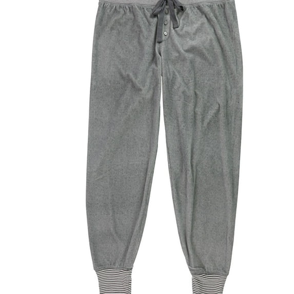 P.J. Salvage Womens Cozy Pajama Jogger Pants, Grey, Medium