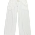 thumbnail image 1 of P.J. Salvage Womens Crop Scalloped Hem Pajama Lounge Pants, White, Small, 1 of 2
