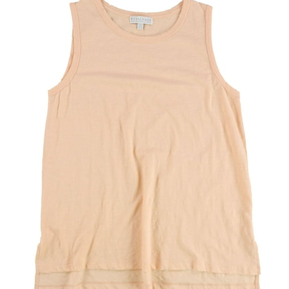P.J. Salvage Womens Distressed Split Hem Pajama Sleep Tank Top, Orange, Medium