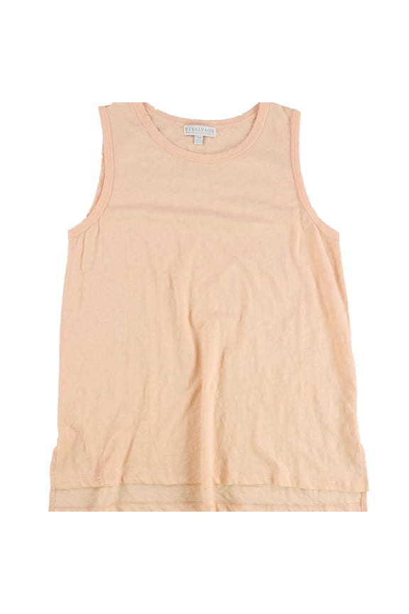 P.J. Salvage Womens Distressed Split Hem Pajama Sleep Tank Top, Orange, Medium