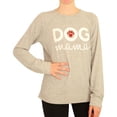 thumbnail image 1 of P.J. Salvage Womens Dog Mama Pajama Sweater, Grey, Small, 1 of 5