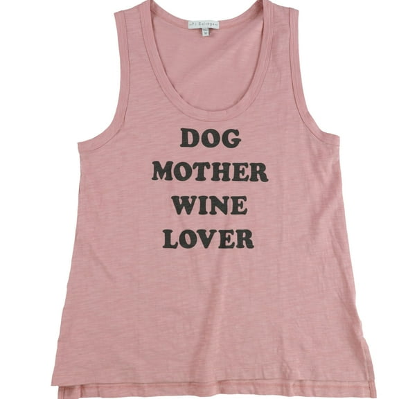 P.J. Salvage Womens Dog Mother Wine Lover Pajama Sleep Tank Top, Pink, Medium