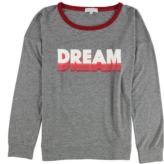 P.J. Salvage Womens Dream Pajama Sweater, Grey, Medium