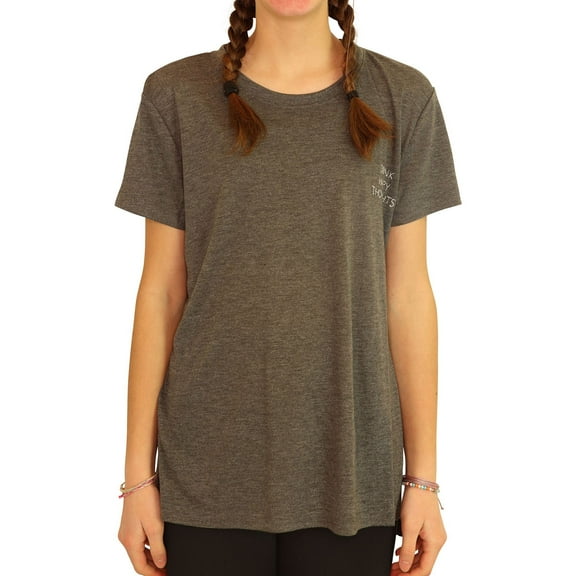 P.J. Salvage Womens Drink Happy Thoughts Pajama Sleep T-shirt, Grey, Small