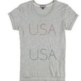 thumbnail image 1 of P.J. Salvage Womens Embroidered USA Pajama Sleep T-shirt, Grey, Medium, 1 of 1