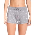 thumbnail image 1 of P.J. Salvage Womens Felt Gray Kisses Pajama Shorts, Grey, Small, 1 of 2