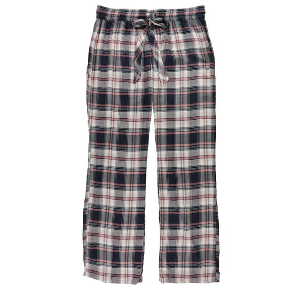 P.J. Salvage Womens Flannel Print Pajama Lounge Pants, Blue, Medium